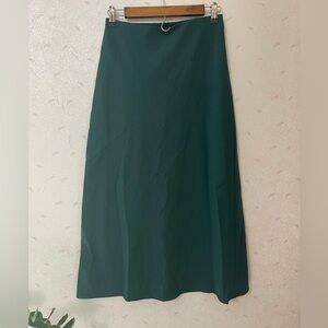 Theory Emerald Green Midi Skirt
